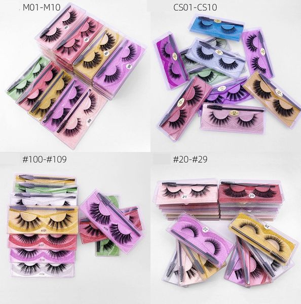 

mink eyelashes flutty fake lashes with brush extension natrual thick eye lash 3d false lashes 40 styles cs01cs10 m01m09 2029 9348711