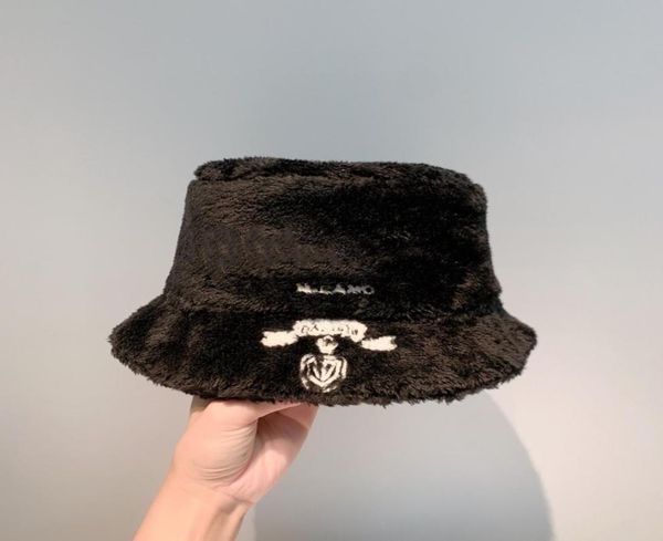 

big brand bucket hat new winter korean style trendy fashionable warm bucket hat furry internet celebrity winter hats1169287, Blue;gray