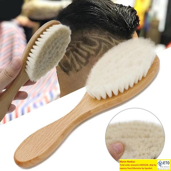 

wooden brush comb neck face duster barber sweeping brushes salon cutting styling tools baby wood beauty tool 1310, Silver