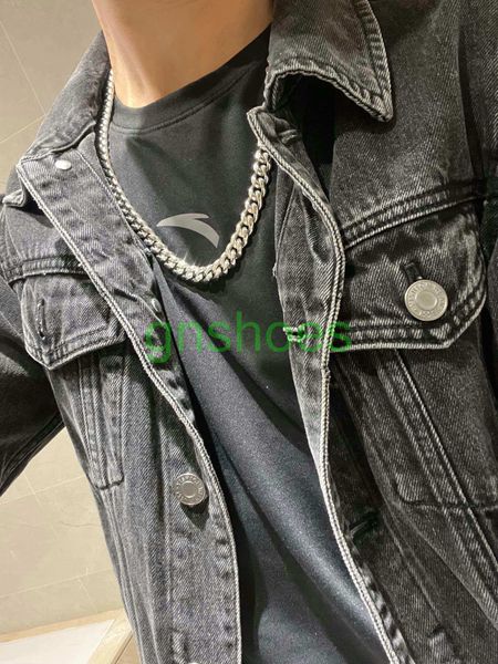 

designers jewelry sets miami cuban chains full diamond clasp choker chain women men necklace 60cm, Silver
