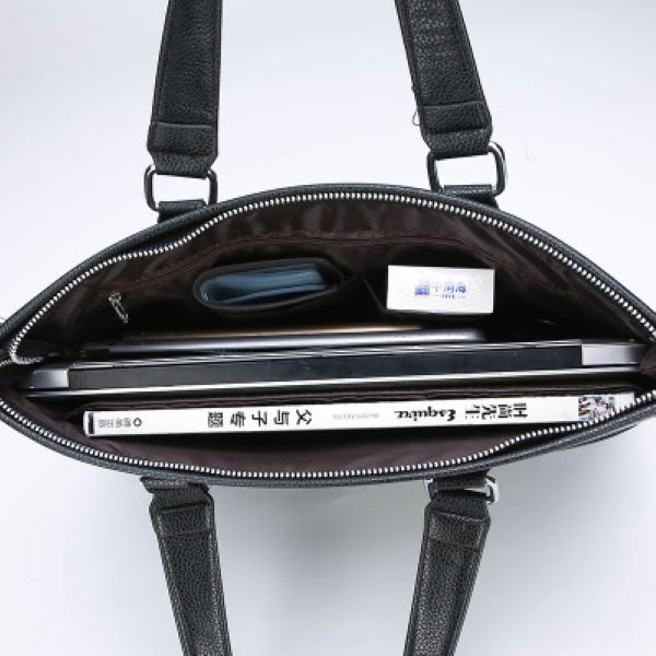 

men's portable leather leisure briefcase