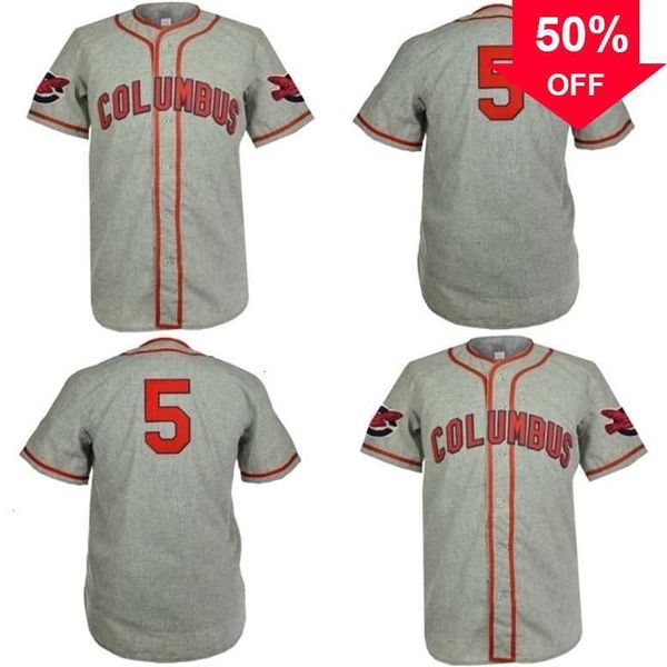 

xflsp glamitness columbus red birds 1950 road jersey shirt custom men women youth baseball jerseys any name and number double stitched, Black