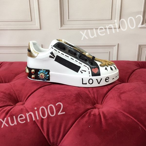 

new luxurys designer men causal shoes fashion woman leather lace up platform sole sneakers white black mens women's