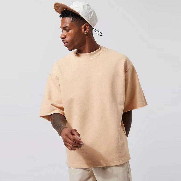 

custom new design luxury quality gsm plain tshirt print cotton brand blank oversized tshirts men heavyweight t shirt dtw, White;black