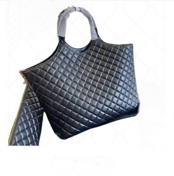 

large capacity totes icare maxi shopping bag fashion bag beach bags pu leather women tote designer lattice handbag purse travel crossbody sh