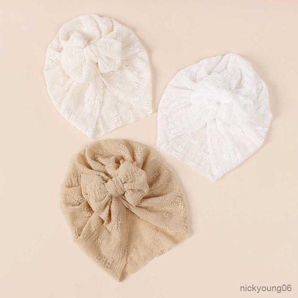 

hair accessories baby turban hats girls boys hat solid color bow knotted newborn fetal cap headband kids headwear band, Slivery;white