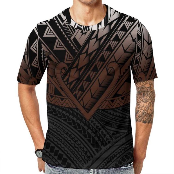 

t shirts with hibiscus custom red tshirts polynesian tribal tshirt short sleeve round neck blank men tee kui, White;black