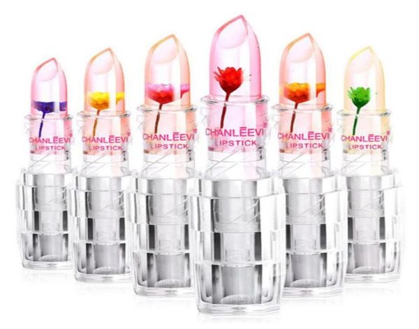 

6 colors flowers jelly lipstick waterproof magic lasting color change lip balm nonstick cup moisturizing lip gloss 16864796293