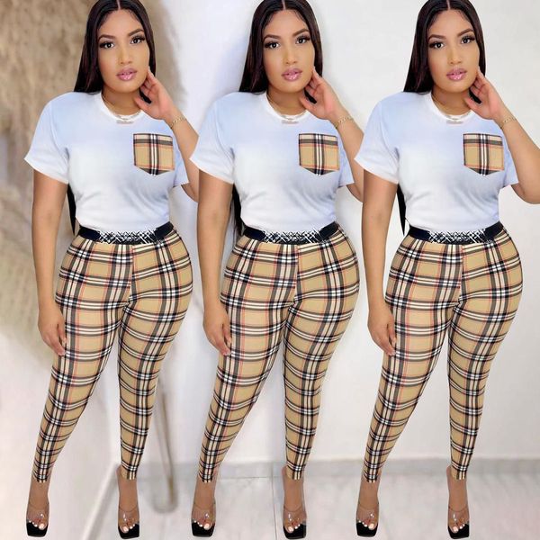 

causal tracksuits women two piece set fashion letter print outfits casual o-neck t shirt pants sportswear jogger sport suit clothing, Gray