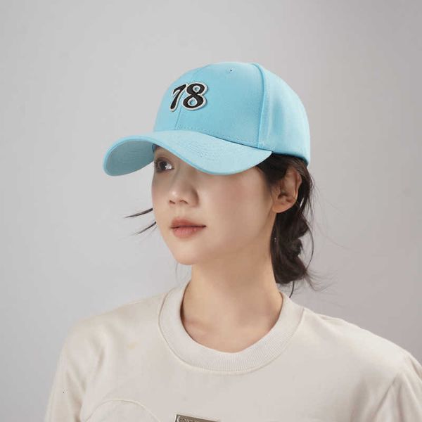 

fashion designer baseball cap luxury hat women's summer hard korean version versatile ins sunshade sunscreen couple sun hat, Blue;gray