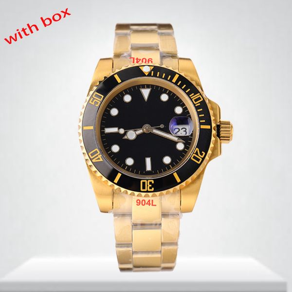

watches automatic mechanical mens watches 40mm waterproof wristwatches 904l stainless steel silver wristband business wristband montre de lu, Slivery;brown