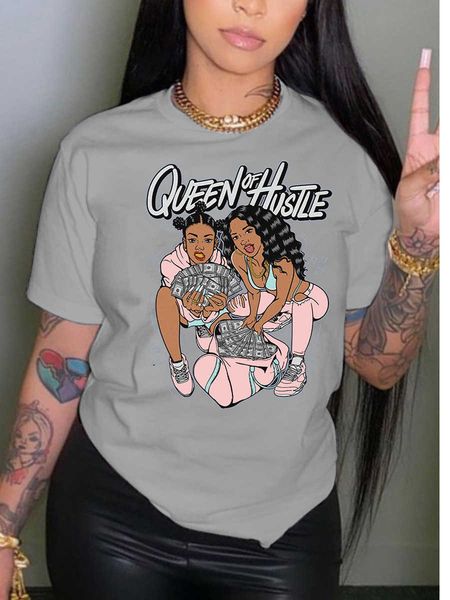 

short sxl casual sleeve plus size graphic tee summer women's fashion graffiti t shirt gpjd, White