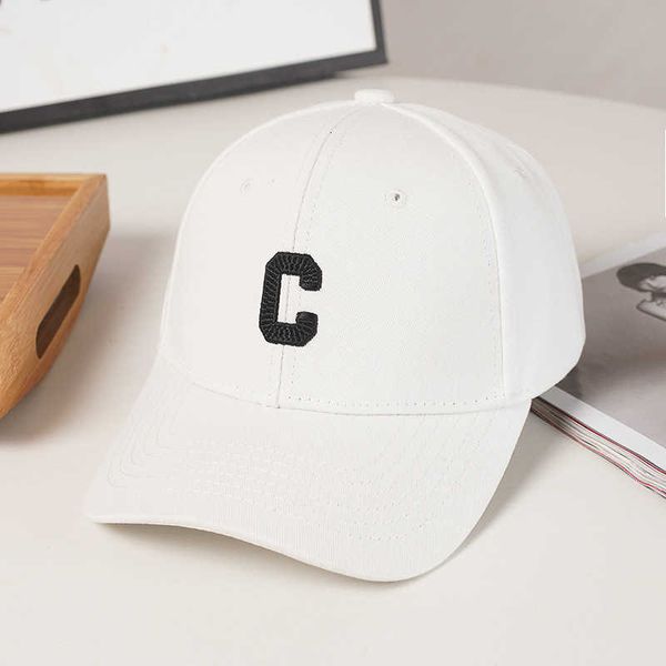 

fashion designer baseball cap luxury new hat female summer letter c small korean student couple sun visor male, Blue;gray