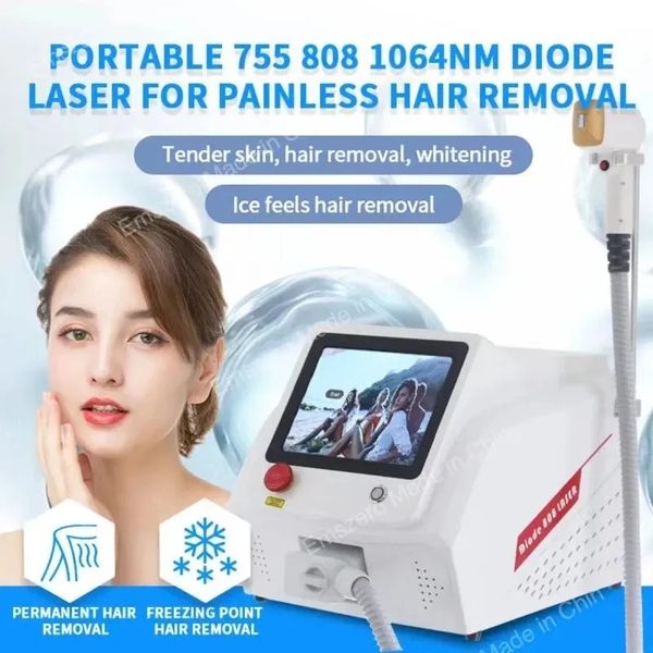 

1200w 2000w painless 808 laser power permanent hair removal 808 755 1064 diode laser beauty machine, Black