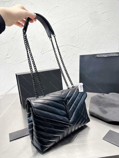 

loulou chain bag y leather shoulder crossbody bags handbags luxurys designers wallet purse big medium small 3 sizes