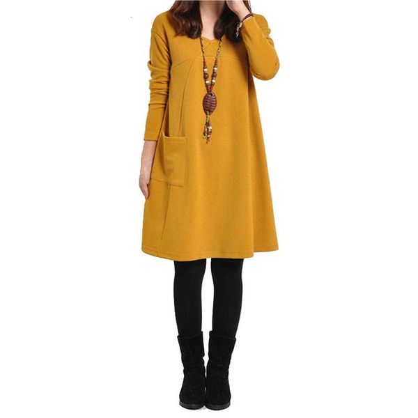 

dresses 2019 solid female dress mini oneck dresses for women winter warm casual femme pullover robe office vestidos camel plus size, Black;gray