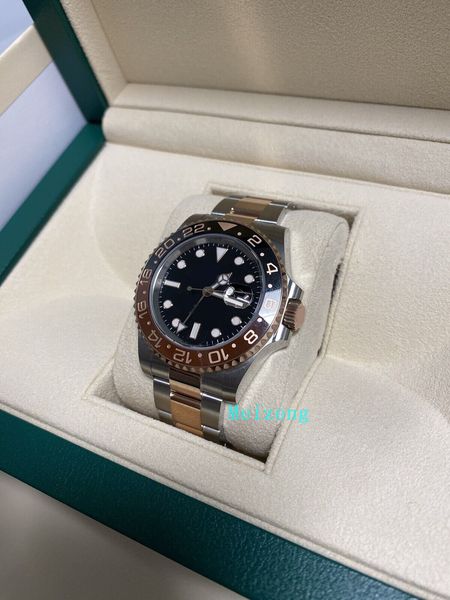 

luxury wristwatch brand new men's automatic watches ii 126711chnr 2023 steel and rose root beer box and papers, Slivery;brown