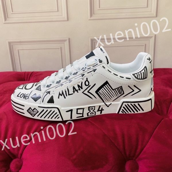 

new designer sneakers men and women casual shoes fashion white genuine leather flat sports skate shoes, Black