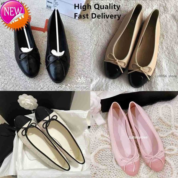 

paris luxury designer black ballet flats shoes women brands quilted genuine leather slip on ballerina round toe ladies dress channel zapatos