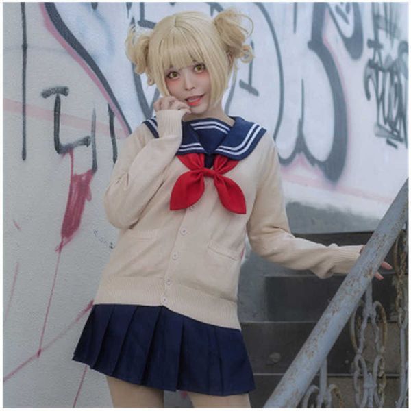 

anime costumes anime my hero academia cosplay come himiko toga jk uniform sweater coat halloween clothing z0602, Black