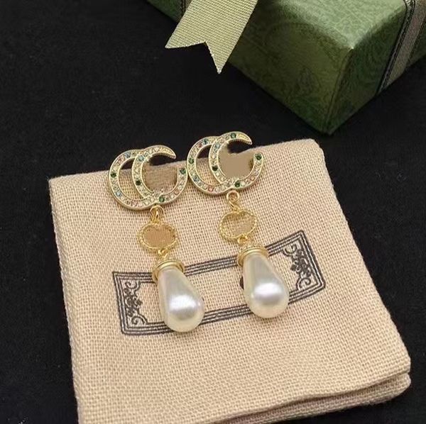 

luxury designer fashion chandelier earrings lettered earl earrings, Golden