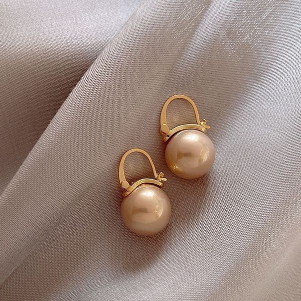 

Cute Pearl Drop Earrings for Women Luxury Gold Color Dangle Wedding Earrings Statement Fashion Jewelry 2023 New