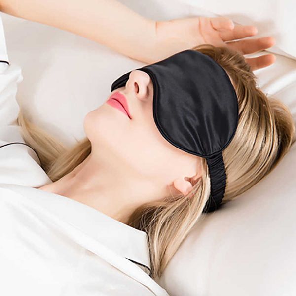 

sleep masks eye mask for sleeping silk cover with elastic strap effective shading blindfold for women men travel eyepatch relax eyeshade j23