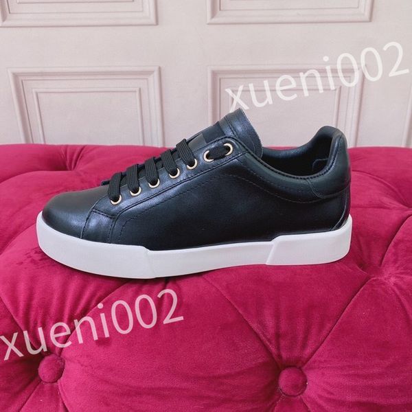 

luxury designer sneakers men and womens casual shoes fashion white genuine leather flat sports skate shoe, Black