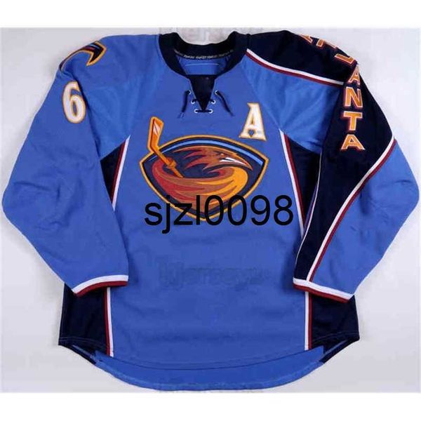 

sj98 ceomen's vintage atlanta thrashers jerseys game worn jersey17 ilya kovalchuk 36 eric boulton 6 ron hainsey 7 mark popovic jersey b, Black