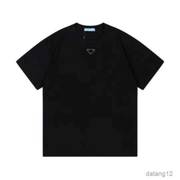 

mens t shirt designer men tshirt man black tee womens clothes size xxl xxxl t-shirts 100% cotton short sleeve chest triangle inlay tees fash, White;black