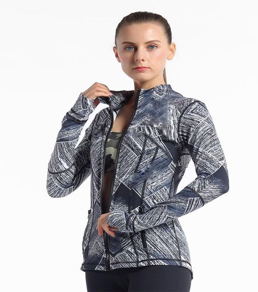 

long sleeve tundefinedshirts women yoga gym compression tights women's sports wear for fitness yoga training zipper jacket6295763
