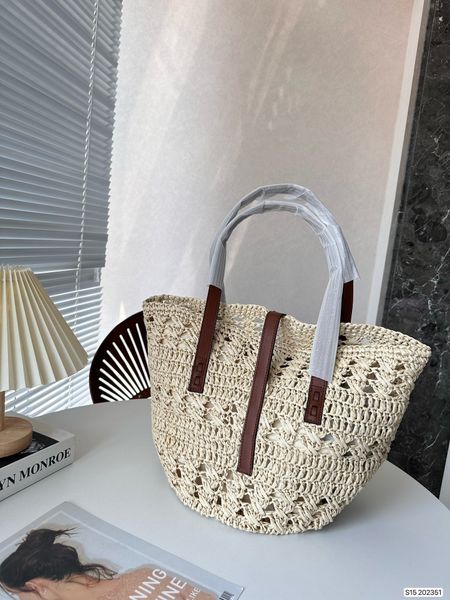 

5a designer bag women straw bag fashion luxury beach vacation woven shoulder messenger bags with logo fashionable