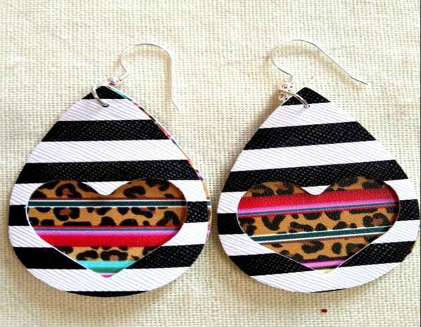 

new pu leather christmas earrings for women deer print teardrop christmas tree earrings jewelry gift8334366, Silver