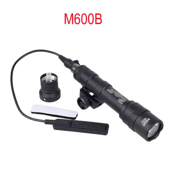 

tactical surefir m600 m600b led rifle scout white flashlight hk416 ar15 m4 torch hunting for 20mm pictinny rail -black
