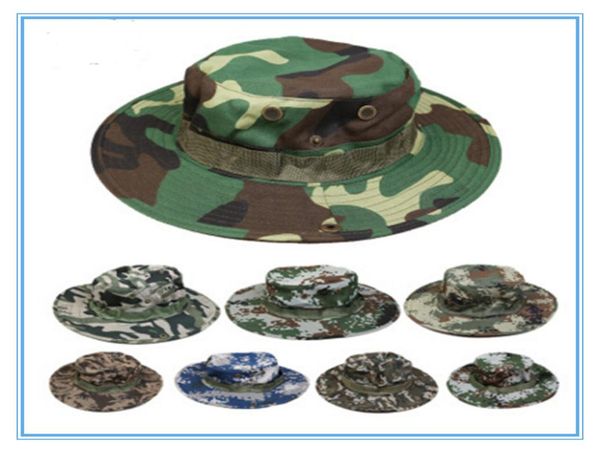 

cotton bucket hat for men fashion military camouflage camo fisherman hats with wide brim sun fishing bucket hat camping hunting ha7302237, Blue;gray