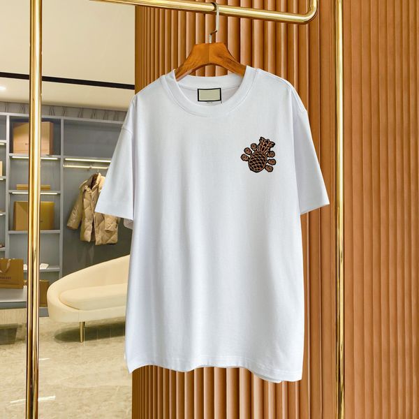 

men's plus tees & polos round neck embroidered and printed polar style summer wear with street pure cotton 1qw2r, Black;brown