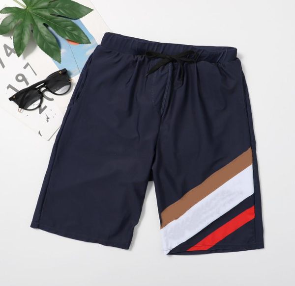 

summer men casual shorts swimming trunks gym fitness workout beach shorts man breathable pockets drawstring short stripe shorts ma2923842