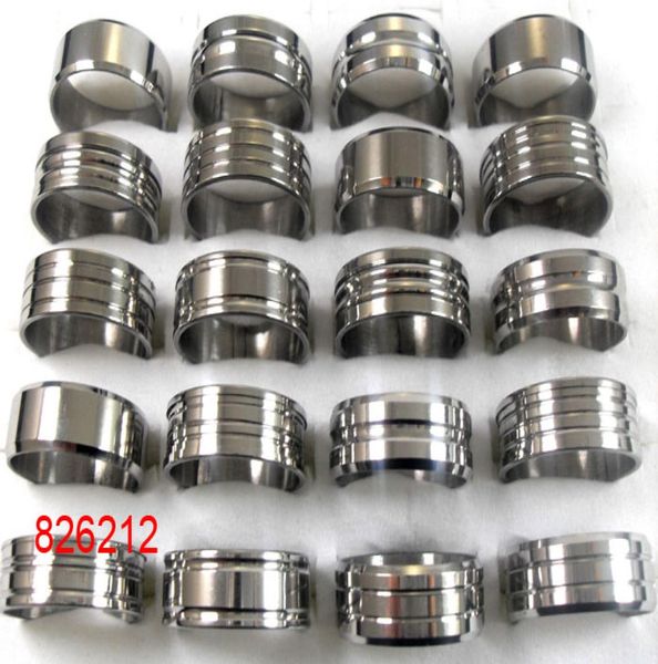 

bulk lots 100pcs silver design mix men women stainless steel rings fashion quality band rings whole jewelry lots4265903