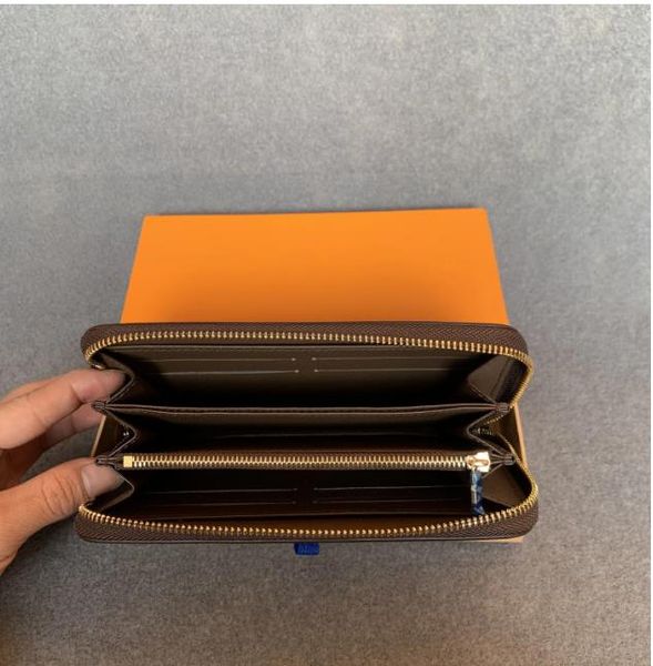 

original old flower designer wallet m60017 leather wallet women zipper long card holders coin purses woman shows exotic clutch wallets, Red;black