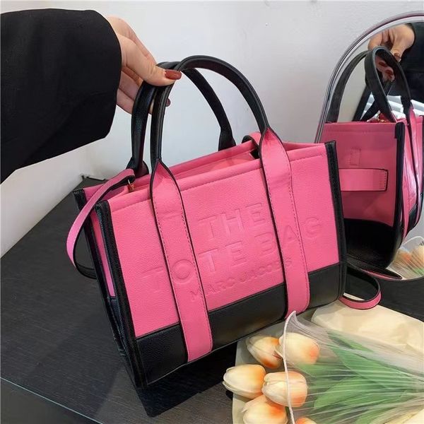 

women's designer tote black pink female messenger cross shoulder mj underarm bag hobos fashion handbag mark female leather material des