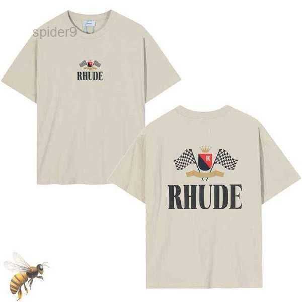 

summer men's t-shirts collection rhude tshirt oversize tees heavy fabric couple dress t shirt 7 xpm6, White;black