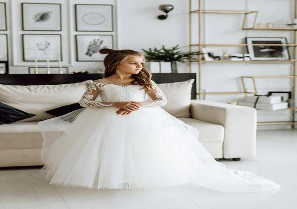 

white lace flower girl dress bows children039s first communion dress princess formal tulle ball gown wedding party dress 6558746, White;blue