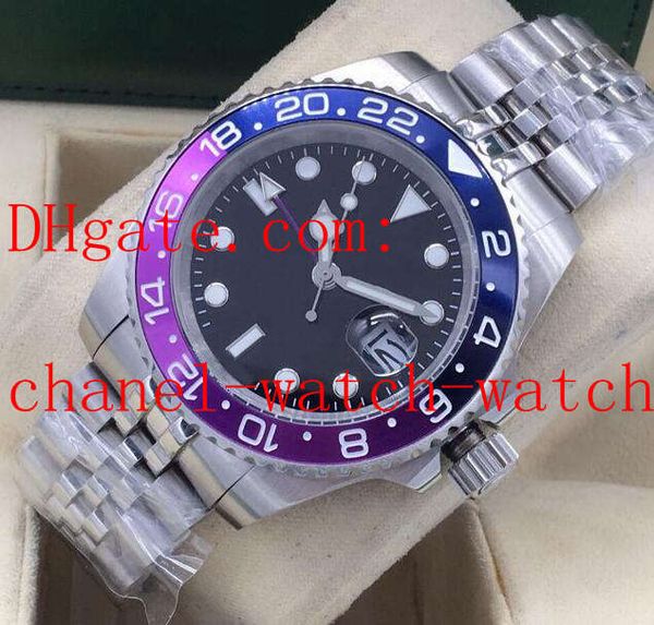 

2 styles black dial men's antique watch 126710 126710 40mmcceramic bezel 24hours automatic mens wrist watches, Slivery;brown