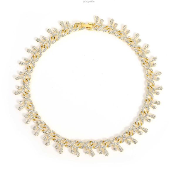 

new arrival fashion iced out rhinestone hip hop necklace cuban link chain hip hop cadena cubana, Silver