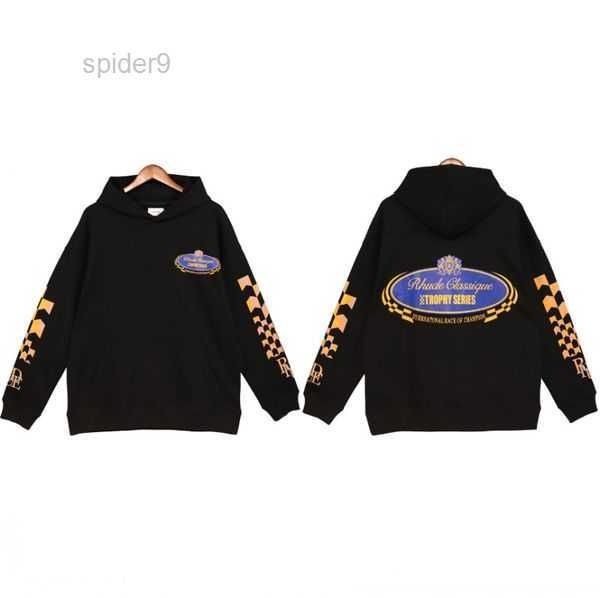 

new mens hoodies rhude hooded men women designer fashion popular letters printing pullover winter hip hop 4 oret, Black