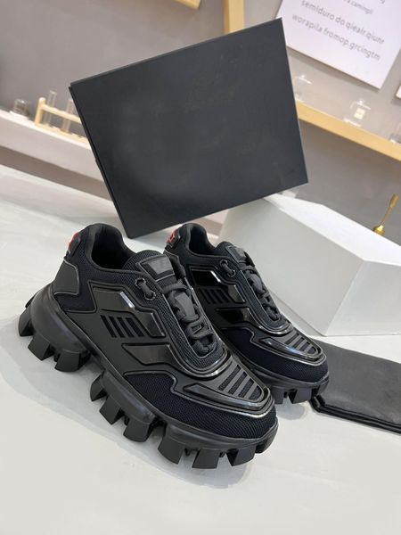 

casual shoes women travel leather lace-up sneaker 100% cowhide fashio designer shoe running trainers letters woman shoe platform men gym sne, Black