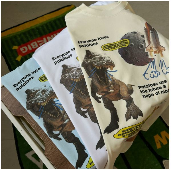 

men's plus tees 23ss t shirts apparel  xl l m women white blue, Black;brown