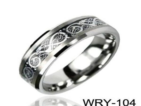 

dragon inlaid carbide tungsten rings silver inlaid ring wedding bands6487029