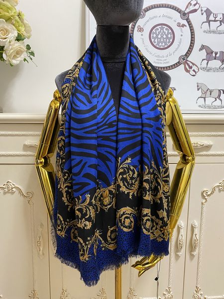 

women's square scarf scarves shawl 85% modal 15%cashmere material thin and soft print flowers pattern big size 140cm -140cm, Blue;gray