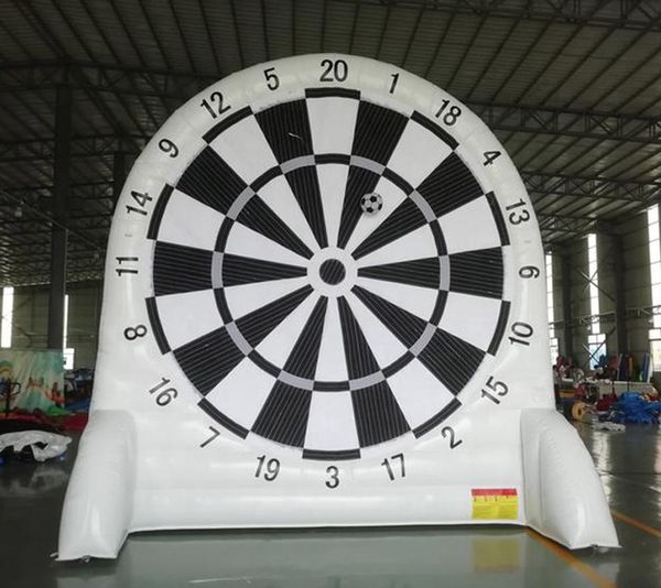 

china supply outdoor white inflatable soccer dart board football kick golf target game for sale
